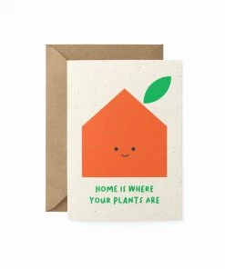 Graphic Factory Home Is Where Your Plants Are Greetings Card Stationery & Prints