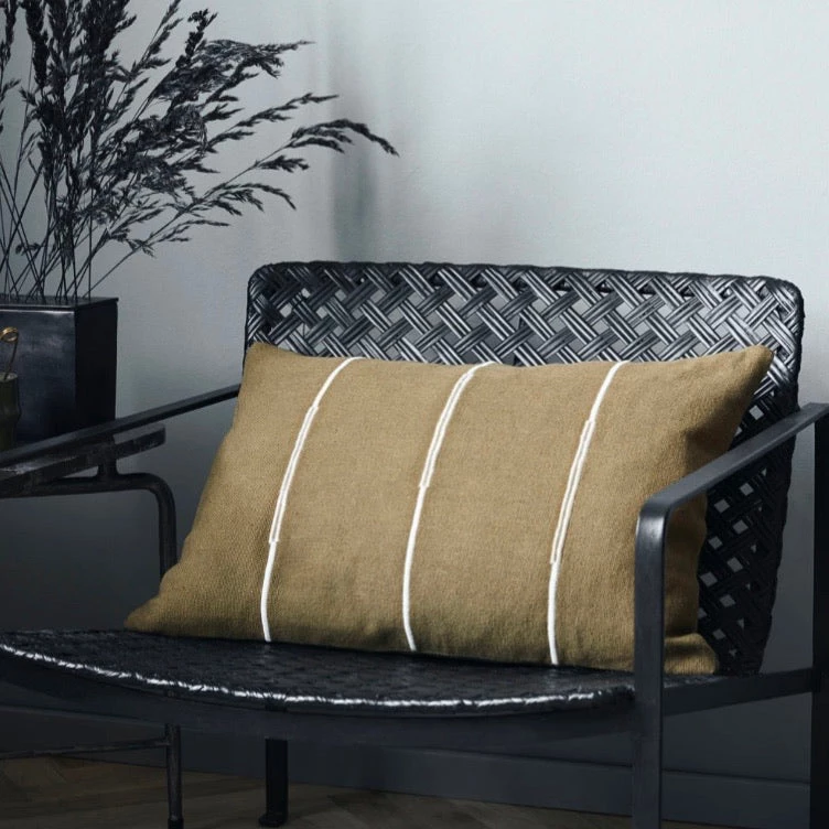 House Doctor Indi Olive Green Cushion Cover Homeware 4 House Doctor Indi Olive Green Cushion Cover Homeware