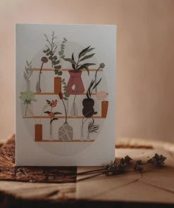 Wildwood Paper Single Stem Shelfie - Blank Greeting Card