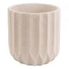 Present Time Large Stripes Cement Plant Pot (2 Colours Available)