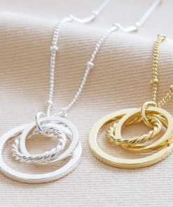 Lisa Angel Jewellery Women's Jewellery Interlocking Ring Necklace