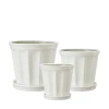 Wikholmform Felina Stoneware Plant Pot (3 Sizes) White Summer Collection