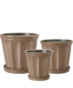Wikholmform Summer Collection Felina Stoneware Plant Pot (3 Sizes) Nougat