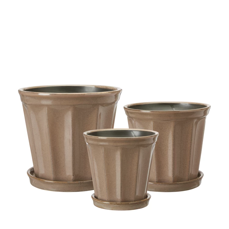 Wikholmform Summer Collection Felina Stoneware Plant Pot (3 Sizes) Nougat 3 Wikholmform Summer Collection Felina Stoneware Plant Pot (3 Sizes) Nougat