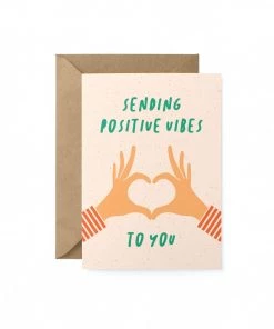 Graphic Factory Sending Positive Vibes To You Greetings Card