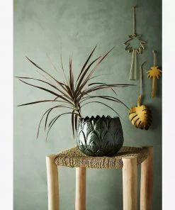 Madam Stoltz Summer Collection Hanging Brass Gold Monsterra Leaf