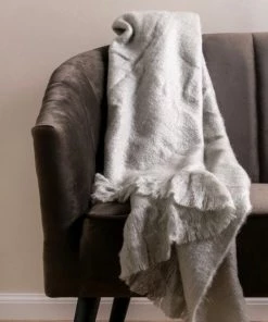 Present Time Homeware Warm Grey Cuddle Blanket