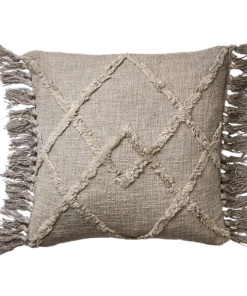 Affari Homeware Fernando Textured Cushion Grey