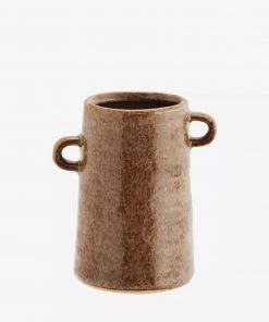 Madam Stoltz Stoneware Textured Vases With Handles (Small/Large) Homeware