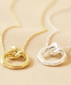 Lisa Angel Women's Jewellery Infinity Knot Pendant Necklace (Gold Or Silver)
