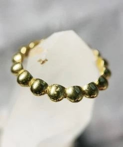 Muja Juma Women's Jewellery Big Dots Stacker Gold Plated Ring 4205