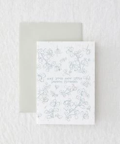 Made By Shannon Seeded Greeting Card - May Your New Little Person Flourish - New Baby Stationery & Prints