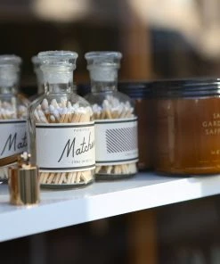 Designworks Collective Candles & Room Scents White Safety Matches In Glass Bottle