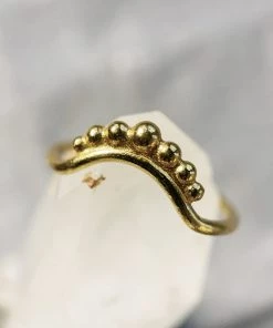 Muja Juma Bubble Stack Swing & Dots Gold Plated Ring 4079