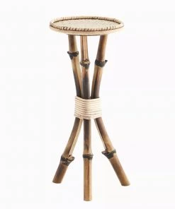 Madam Stoltz Plant Pots Rattan Plant Stand / Side Table