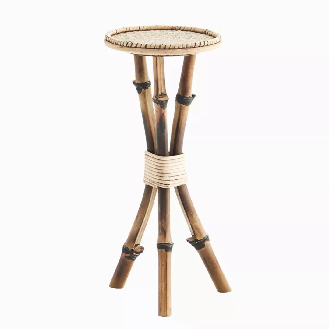 Madam Stoltz Plant Pots Rattan Plant Stand / Side Table 3 Madam Stoltz Plant Pots Rattan Plant Stand / Side Table