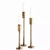 Madam Stoltz Matt Brass Hand Forged Candle Holder Homeware