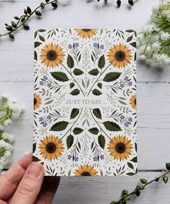 Becky Amelia Sunflower ‘Just To Say’ Greetings Card