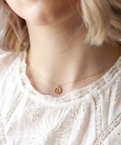 Lisa Angel Worn Gold Daisy Necklace