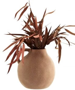 Madam Stoltz Small Stoneware Vase With Handle Homeware