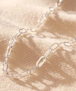 Lisa Angel Rectangle Chain Necklace (Gold Or Silver)