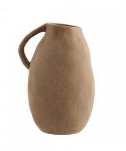 Madam Stoltz Stoneware Vase With Handle Homeware