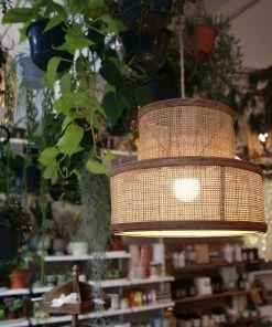 Madam Stoltz Rattan Ceiling Lamp With Fittings Lighting