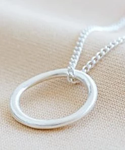 Lisa Angel Women's Jewellery Organic Hoop Shaped Necklace (Gold Or Silver)