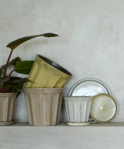 Wikholmform Felina Stoneware Plant Pot (3 Sizes) Light Grey