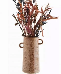 Madam Stoltz Stoneware Textured Vases With Handles (Small/Large) Homeware