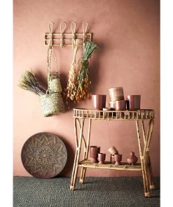 Madam Stoltz Bamboo Standing 2 Tier Shelf Summer Collection