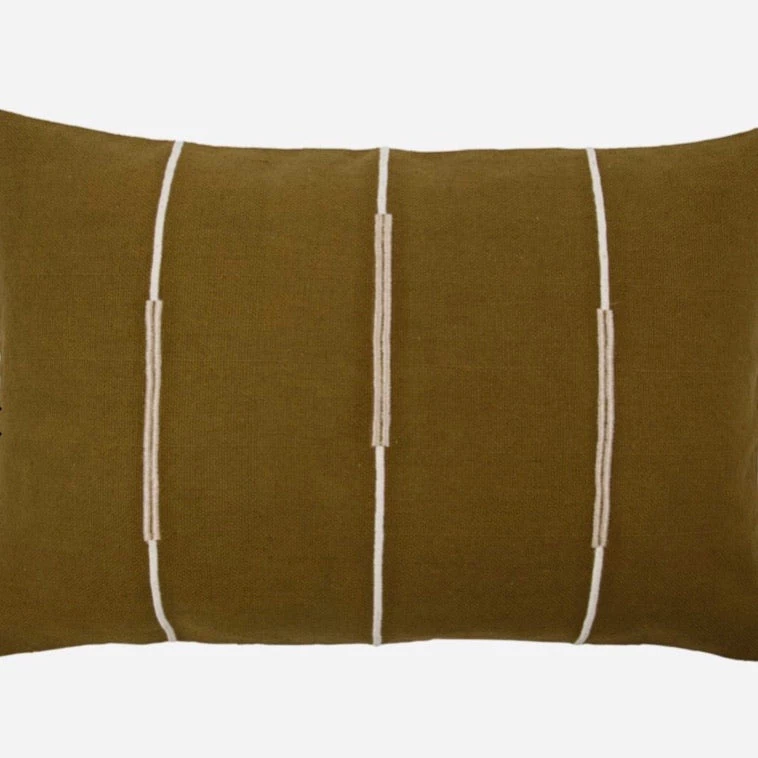 House Doctor Indi Olive Green Cushion Cover Homeware 3 House Doctor Indi Olive Green Cushion Cover Homeware
