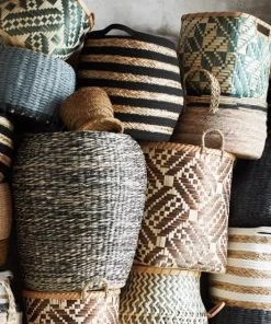 Madam Stoltz Round Grass Baskets (3 Sizes Available)