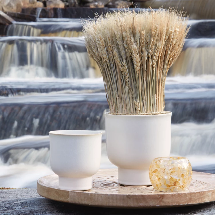 Wikholmform Aimee Matte White Stoneware Plant Pot (3 Sizes) Summer Collection 4 Wikholmform Aimee Matte White Stoneware Plant Pot (3 Sizes) Summer Collection