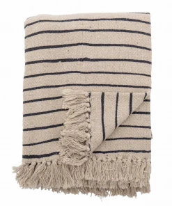 Bloomingville Eia Striped Recycled Cotton Throw Summer Collection