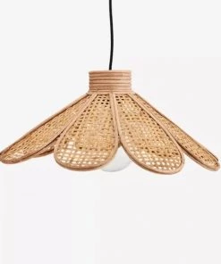 Madam Stoltz Rattan Petal Ceiling Lamp Lighting