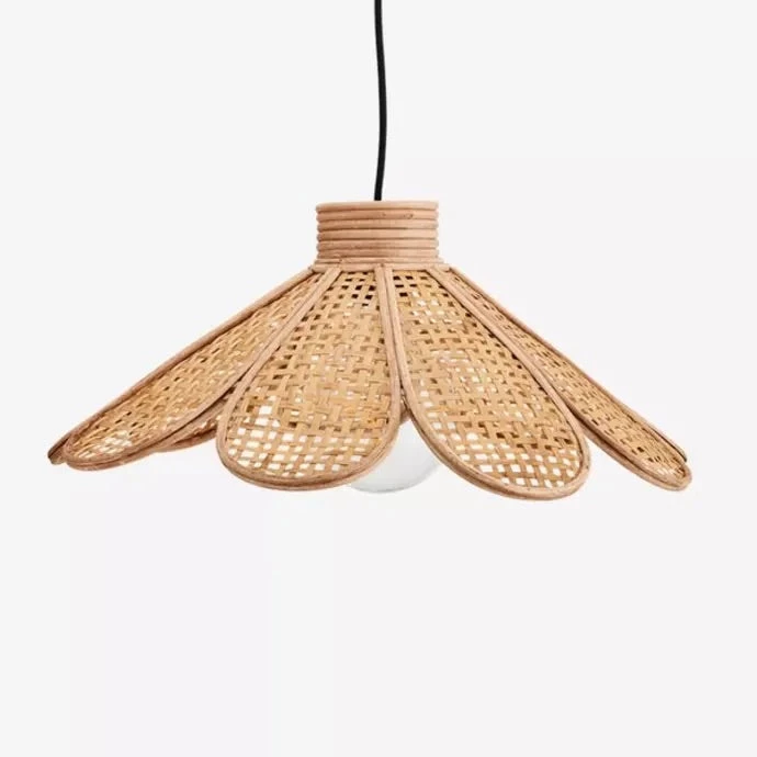 Madam Stoltz Rattan Petal Ceiling Lamp Lighting 3 Madam Stoltz Rattan Petal Ceiling Lamp Lighting