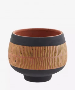 Madam Stoltz Plant Pots Terracotta Black Stoneware Plant Pot