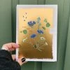 Meraki Greeting Cards 'Just For You’ Pressed Corn Flower Gold Foil Greeting Card Stationery & Prints