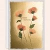 Meraki Greeting Cards 'Happy Birthday’ Poppy Pressed Flower Gold Foil Greeting Card Stationery & Prints