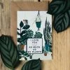 Wildwood Paper I Love You (almost) As Much As My Plants - Blank Greeting Card Stationery & Prints