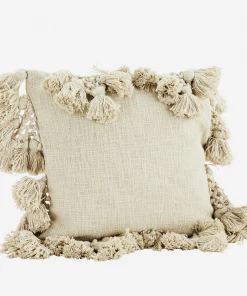 Madam Stoltz Homeware Bohemian Tassel Cushion (2 Colours)