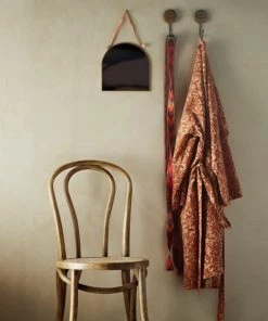 Madam Stoltz Gold Arched Hanging Mirror