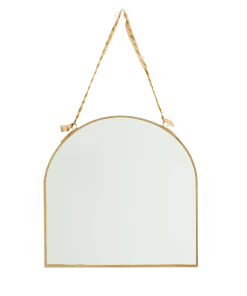 Madam Stoltz Gold Arched Hanging Mirror