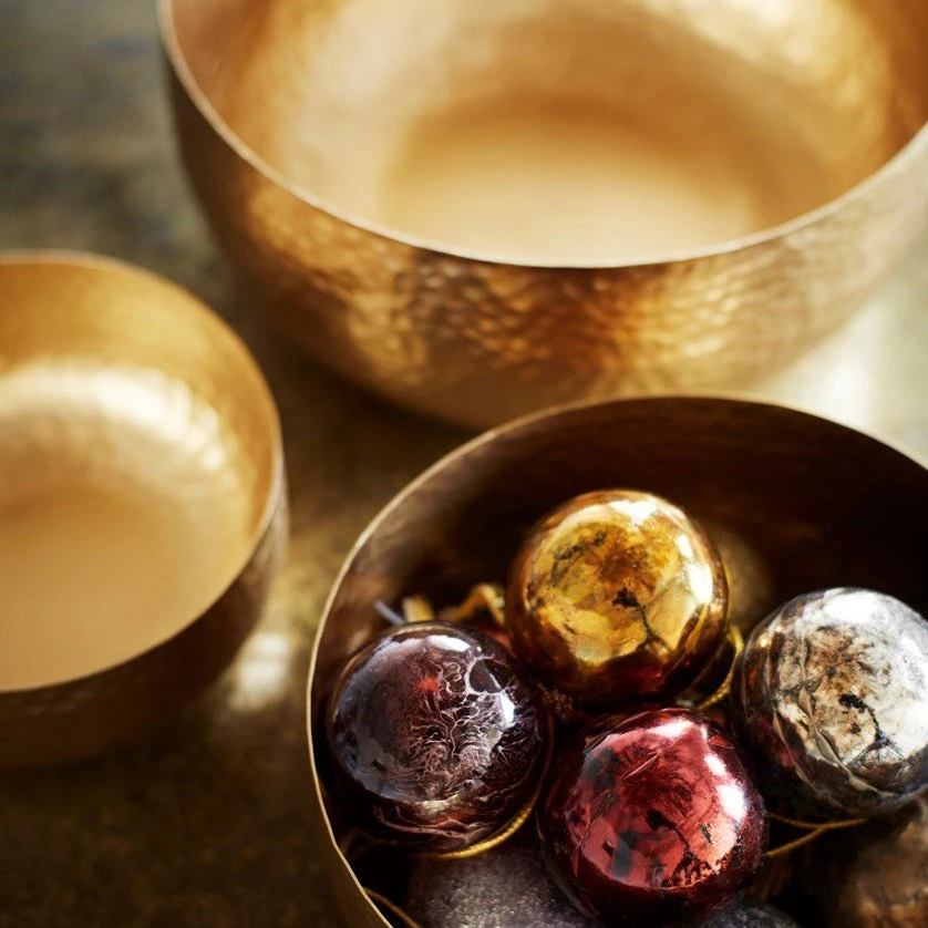 Madam Stoltz Gold Hammered Bowls 5 Madam Stoltz Gold Hammered Bowls