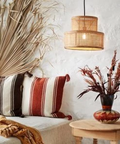 Madam Stoltz Rattan Ceiling Lamp With Fittings Lighting
