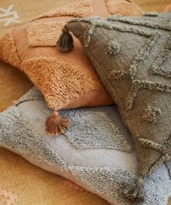 Madam Stoltz Homeware Olive Tufted Cushion