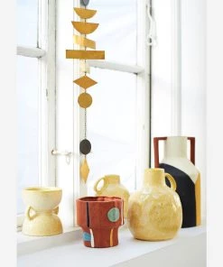 Madam Stoltz Homeware Terracotta Pattern Vase With Handles