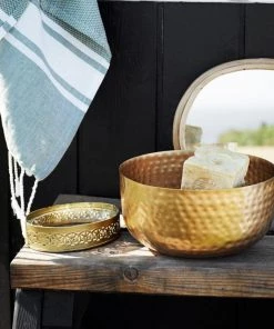 Madam Stoltz Gold Hammered Bowls