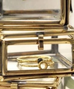 Muja Juma Bubble Detail Moonstone Gold Plated Ring 4216-1 Women's Jewellery